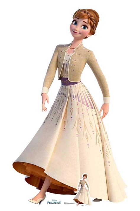 Anna is more daring than graceful and, at times, can act before she thinks. Anna Cream Dress from Frozen 2 Official Disney Cardboard ...