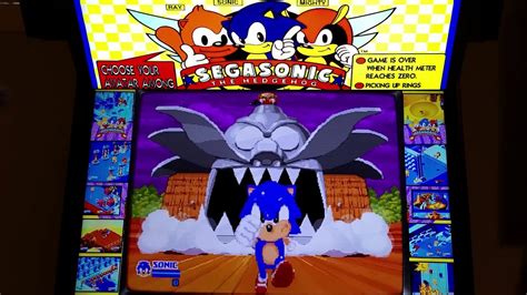 Segasonic The Hedgehog Arcade Cabinet Mame Playthrough W Hypermarquee Youtube