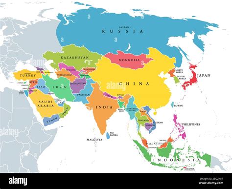 Africa Asia Political Map