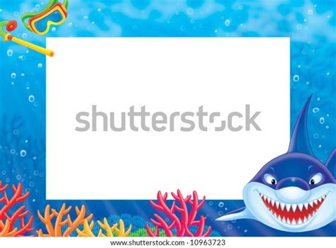 Frame Border Shark Stock Illustration 10963723 Shutterstock
