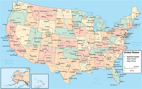 Usa City Mapmap Of Usa With Satates And Cities Usa Polical Map Map Of