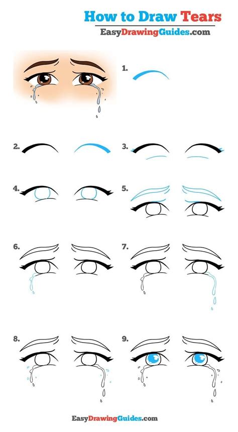 How To Draw Tears How To Draw Tears Drawing Tutorial Easy Easy Drawings