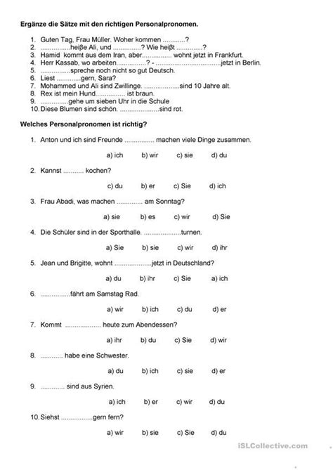 Englisch grammatik lernen mit einer engländerin. Personalpronomen Englisch Klasse 5 Arbeitsblätter - Worksheets