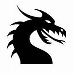 Dragon Icon Team Head Silhouette Symbol Chinese