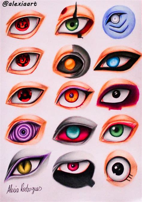 Naruto Eyes Ii By Alexiarodrigues Desenho De Olho De Anime Olhos Do