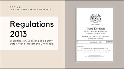 Regulations Classification Labelling And Safety Data Sheet Of