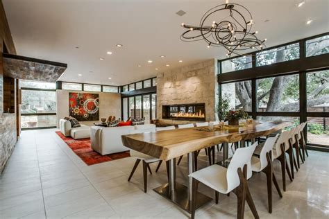 Rich Wood Ceilings Floors And Accent Walls Throughout Give This Modern