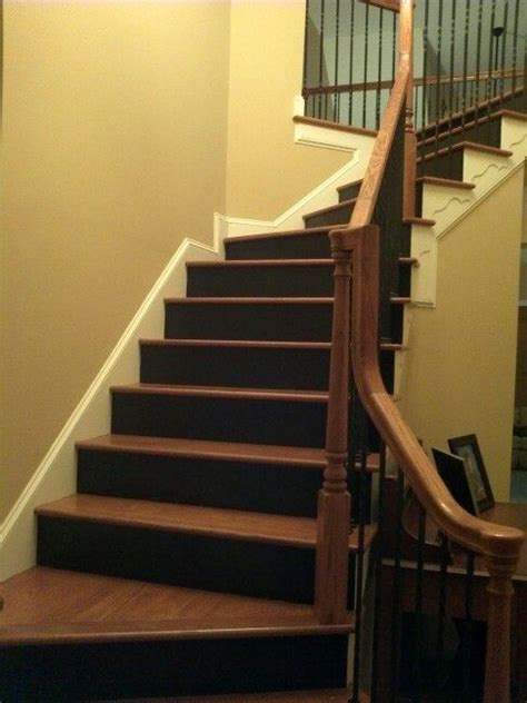 Stair Risers Painted Black For The Home Pinterest