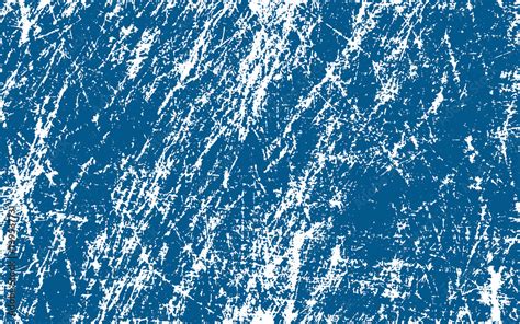 Blue Paint White Scratches Grunge Texture Vector Background Stock