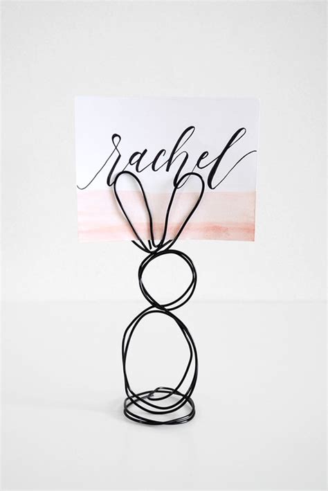 Diy Wire Bunny Place Card Holder Drawntodiy Place Card Holders