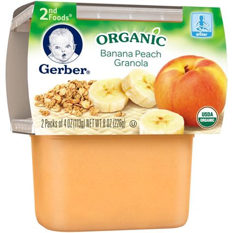 A level of 10 ppb (parts per. Gerber 2nd Foods Organic Banana Peach Granola Baby Food 2 ...