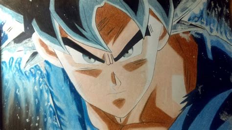 Como Dibujar A Goku Ultra Instinto Con Lápices De Colores Paso A Paso