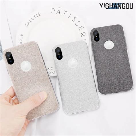 Fashion Matte Glitter Bling Phone Case For Iphone X Xr Xs Max 5 5s Se 6