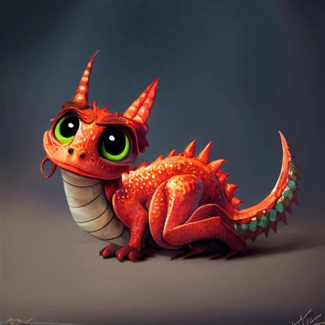 Pixar Style Cute Dragon 5k Midjourney Openart