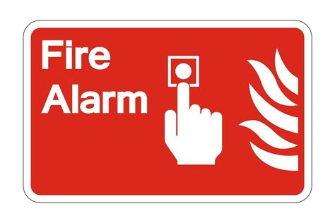 Fire Alarm Control Symbol Sign On White Backgroundvector Illustration