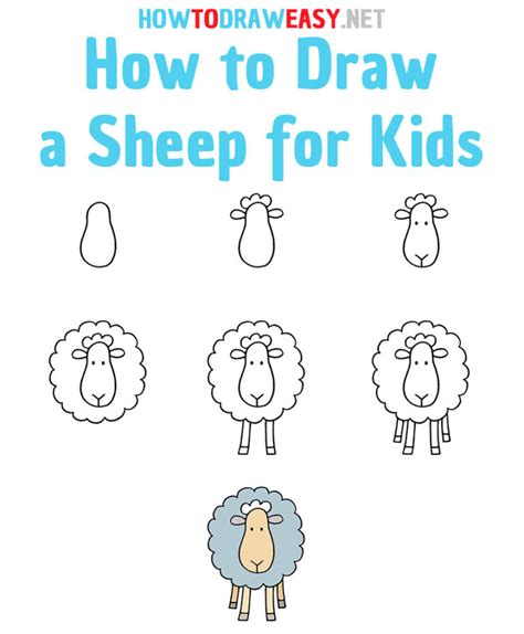 How To Draw A Sheep For Kids How To Draw Easy