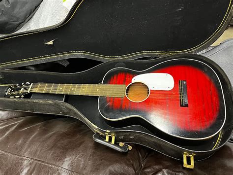 Harmony Stella S66 Vintage Acoustic Guitar W Case Reverb