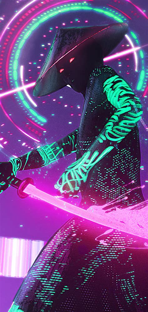 1080x2270 Neon Samurai Cyberpunk 1080x2270 Resolution