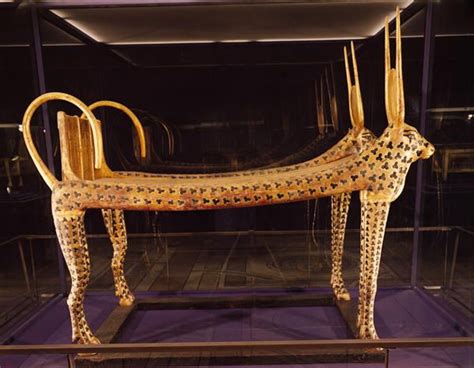 Funerary Bed In The Form Of The Sacred Cow From The Tomb Of Tutankhamun C 1370 52 Bc