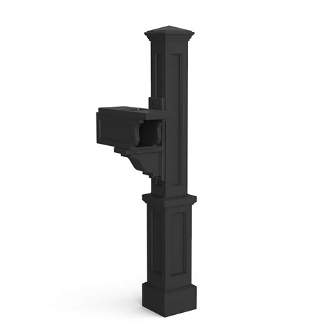 Mayne Rockport Single Mailbox Post In Black The Home Depot Canada