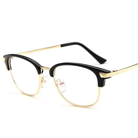 Unisex 2017 Round Semi Rim Eyeglasses Fashion Glasses Frame Clear Lens