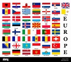 List of all European country flags Stock Photo - Alamy