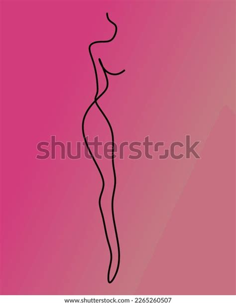 Illustration Style Cartoon Minimalist Naked Girl Stock Illustration Shutterstock