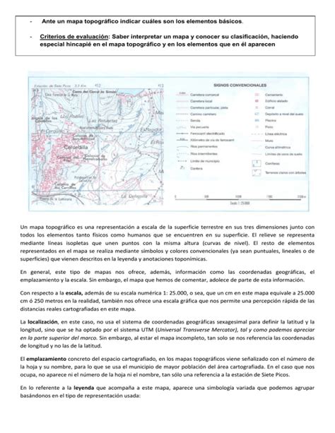 Comentario Mapa Topografico Estudiar