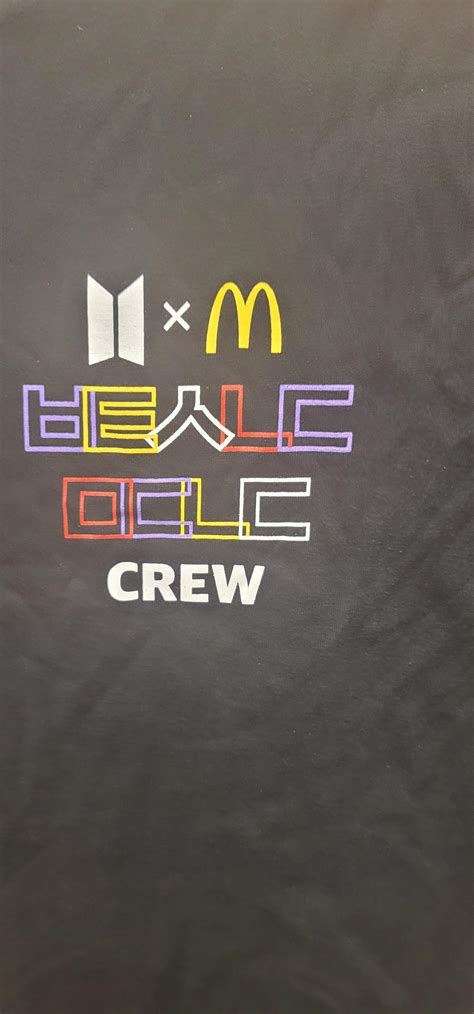 Get the bts meal today. Bts crew shirt : McDonaldsEmployees