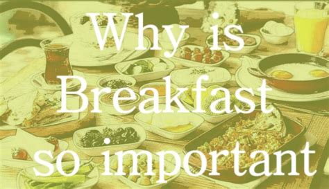 Why Is Breakfast Important Healthy Lifestyle Tips
