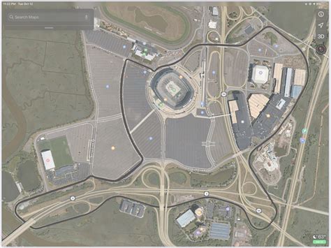 Meadowlands Njusa Gp Layout Around Metlife Jetsgiants Stadium