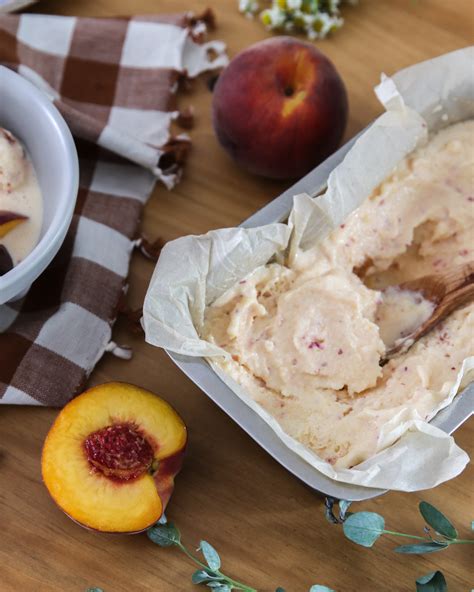 How To Make Peach Frozen Yogurt Summer Dessert Lemon Grove Lane