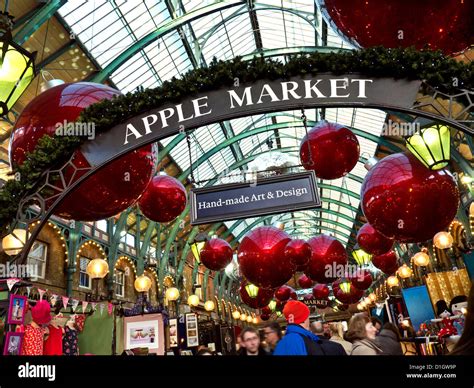 The Apple Market Hall At Covent Garden With Christmas Decorations