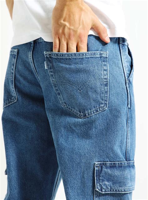 Levis Silvertab Loose Cargo Jeans Indigo Worn In Freshcotton