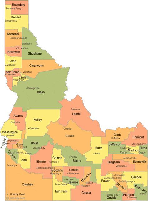 Map Of Counties In Idaho Oakland Zoning Map
