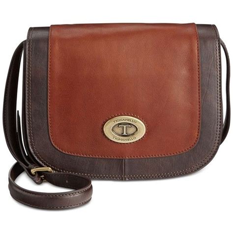 Tignanello Vintage Leather Status Saddle Bag Bags Long Strap Purse