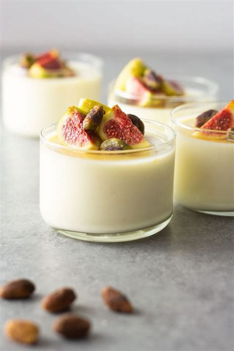 Buttermilk Goat Cheese Panna Cotta With Figs Honey Pistachios My