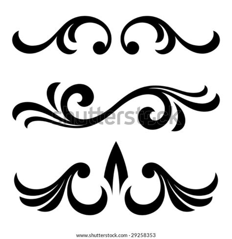 Floral Calligraphic Design Elements Vector Stock Vector Royalty Free