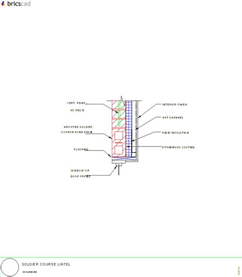 Soldier Course Lintel Aia Cad Details Zipped Into Winzip Format Files