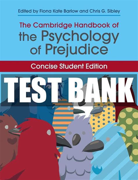 Cambridge Handbook Of The Psychology Of Prejudice 1st Edition Barlow Test Bank Test Bank
