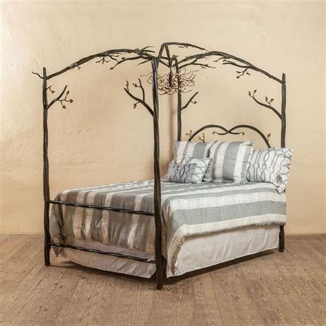 Canopy beds don't need too much introduction; Elm Springs Wrought Iron Canopy Bed | Iron canopy bed, Bed ...