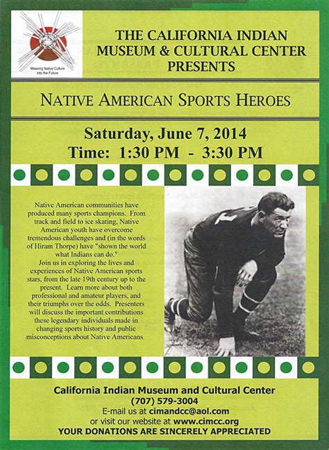 the california indian museum presents native american sports heroes california valley miwok