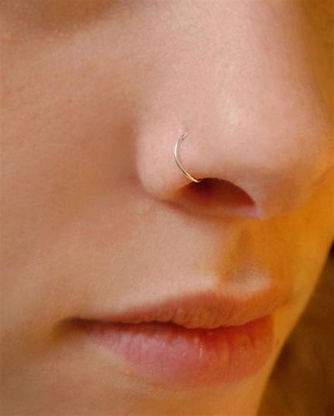 Sterling Silver Nose Ring Small Basic Hoop Nose Rings