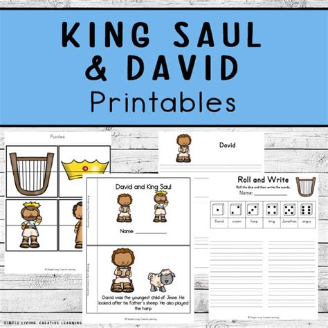 King Saul And David Printables Simple Living Creative Learning