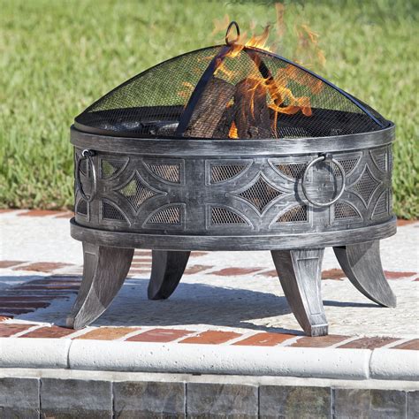 Outdoor portable fire pit for camping wood burning smokeless bonfire place stand. Fire Sense Firenzo Steel Wood Burning Fire pit & Reviews ...