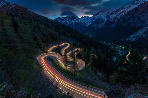 Mountain Road At Night
