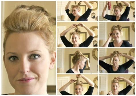 Full Top Knot Hairstyle For Short Thin Hair Somewhat Simple