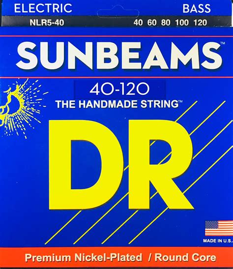 Dr Nlr5 40 Sunbeams Bass Guitar Strings 5 String Lite Gauge Reverb