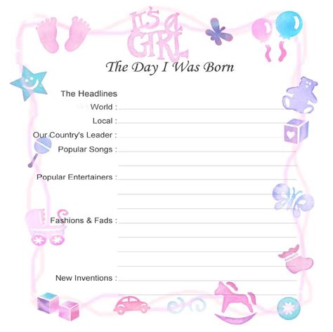 Try one of these digital solutions. baby record book printable pages - Google Search | Baby ...