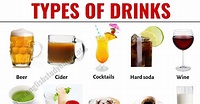 Types of Drinks: List of 20 Popular Drink Names with Their Pictures ...